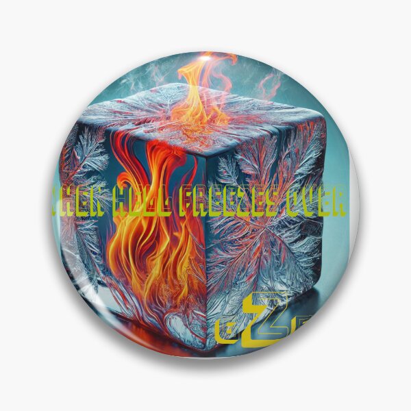 Item preview, When Hell Freezes Over Surreal Fire and Ice Graphic designed and sold by tineldesign.