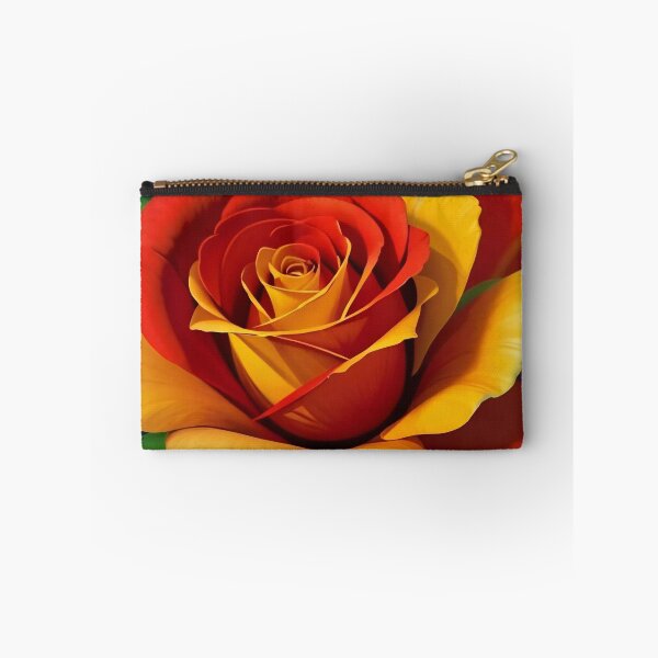 Item preview, Fiery Sunset Rose - Vibrant Red and Gold Floral Illustration designed and sold by Serene Strokes Art.