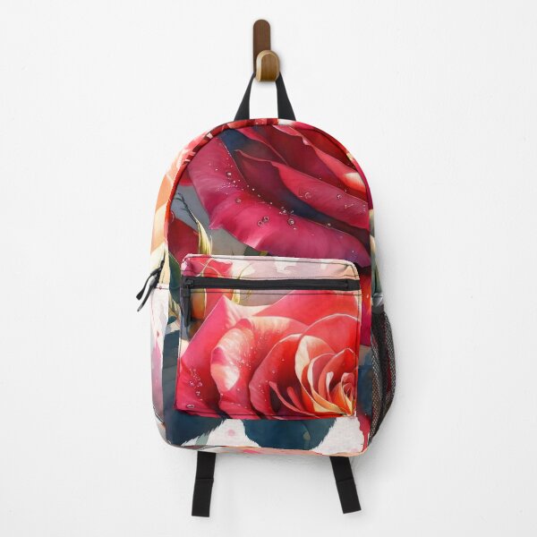 Item preview, Artist's Desk - Radiant Red Watercolor Rose with Paint Palette designed and sold by Serene Strokes Art.