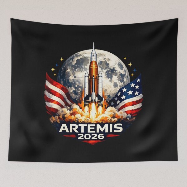 Item preview,   Artemis II Launch to The Moon Space Mission 2026, Future Moon Mission, Space Exploration designed and sold by StickLoveFamily.