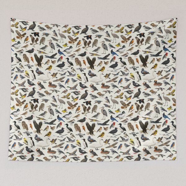 Item preview, Birds of the Pacific Northwest Retro Wildlife Chart designed and sold by kakarikihill.