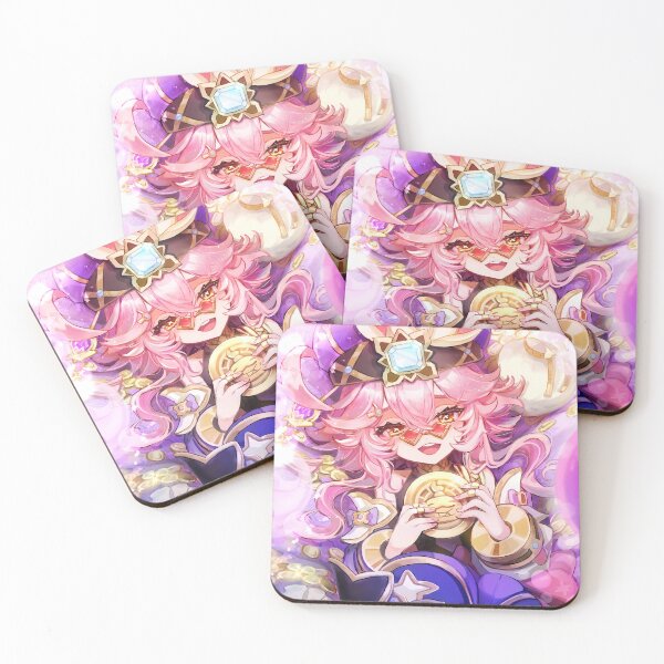 Item preview, Dori Genshin Impact Sparkly Mora Coins Pink Treasure designed and sold by PMartistStudio.
