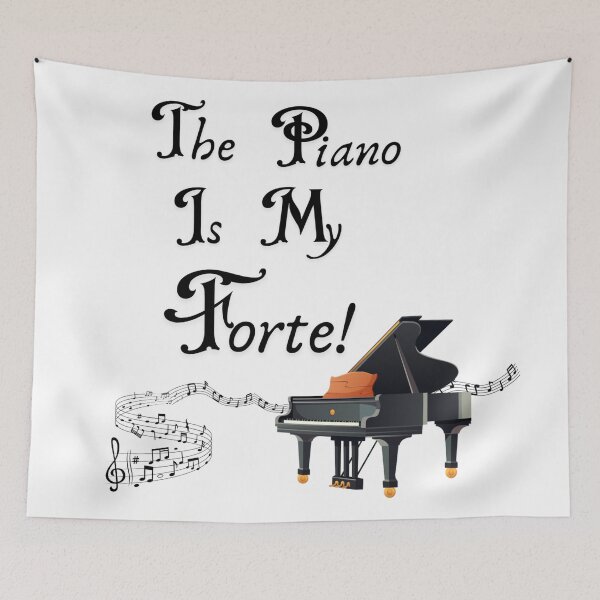Item preview, The Piano Is My Forte! designed and sold by Dancing Jester Designs.