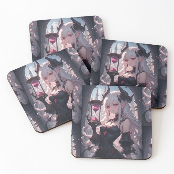 Item preview, Demon girl holding an hourglass designed and sold by ArtsJulian.