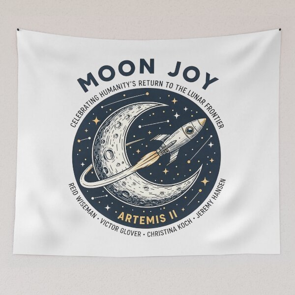 Item preview, Copy Moon Joy, Artemis II, Astro Space, Moon Joy, Humanity Returns to the Moon, Moon Joy designed and sold by StickLoveFamily.
