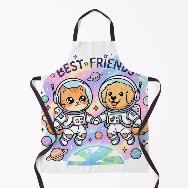 Item preview, Best Friends Space Cat & Dog Astronaut – Cute Kawaii Galaxy Pet Friendship Design designed and sold by Furfolkz.
