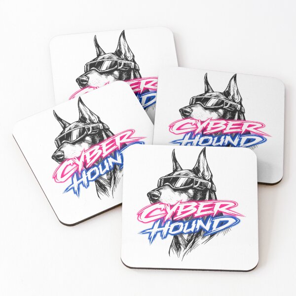 Item preview, Cyber Hound Futuristic Y2K Doberman Graphic T-Shirt designed and sold by tineldesign.