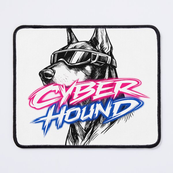 Item preview, Cyber Hound Futuristic Y2K Doberman Graphic T-Shirt designed and sold by tineldesign.