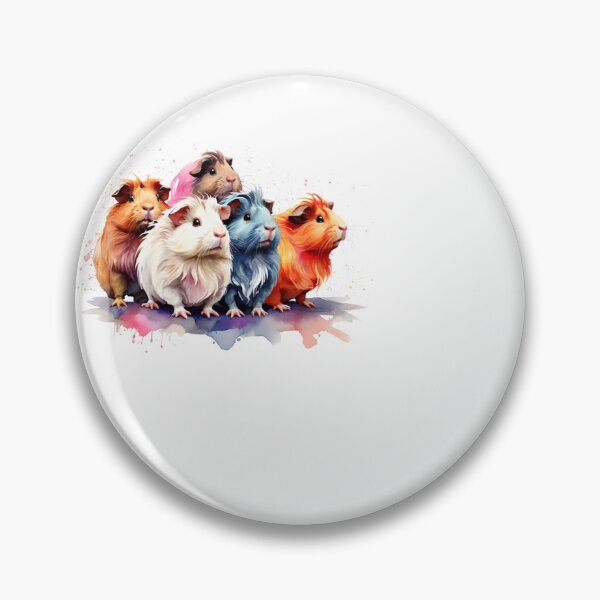 Item preview, Colorful guinea pigs - fluffy watercolor design designed and sold by Rose Design & Photos.