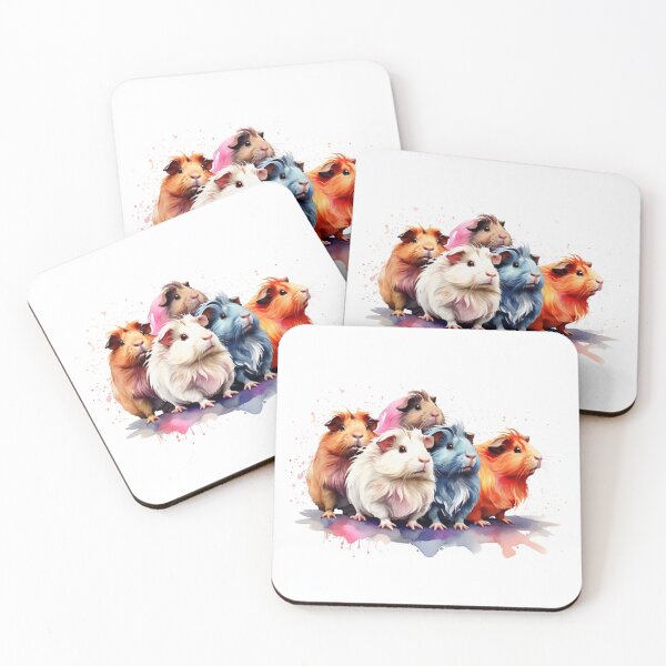Item preview, Colorful guinea pigs - fluffy watercolor design designed and sold by Rose Design & Photos.