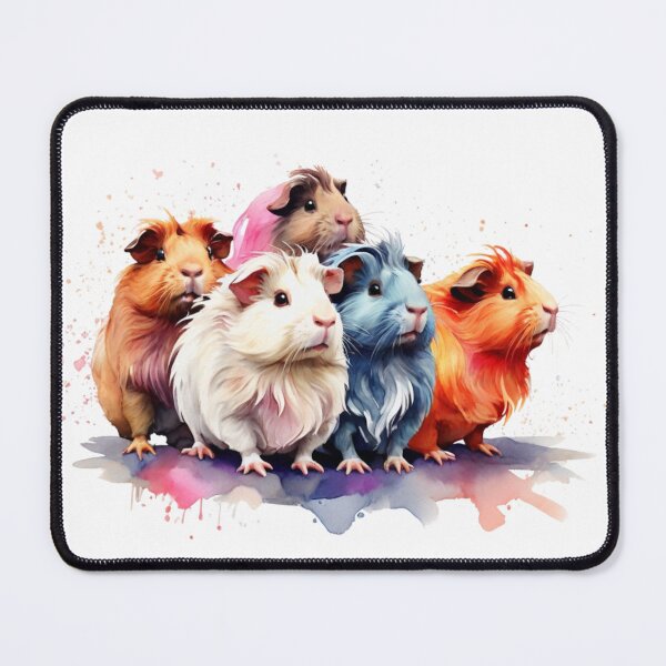 Item preview, Colorful guinea pigs - fluffy watercolor design designed and sold by Rose Design & Photos.