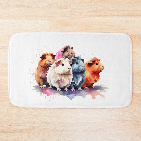 Item preview, Colorful guinea pigs - fluffy watercolor design designed and sold by Rose Design & Photos.