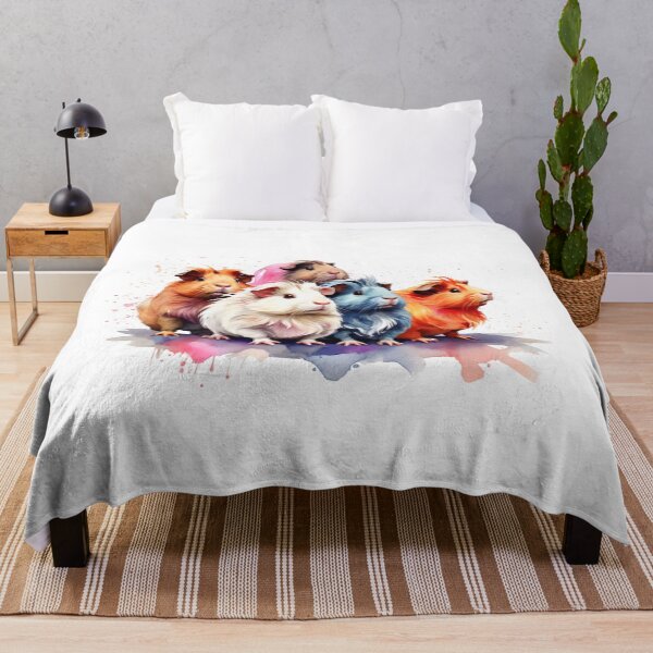 Item preview, Colorful guinea pigs - fluffy watercolor design designed and sold by Rose Design & Photos.