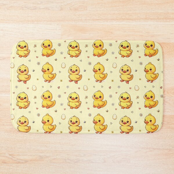 Item preview, Cute Kawaii Duck Pattern with Flowers and Eggs designed and sold by HelgaCraftery.