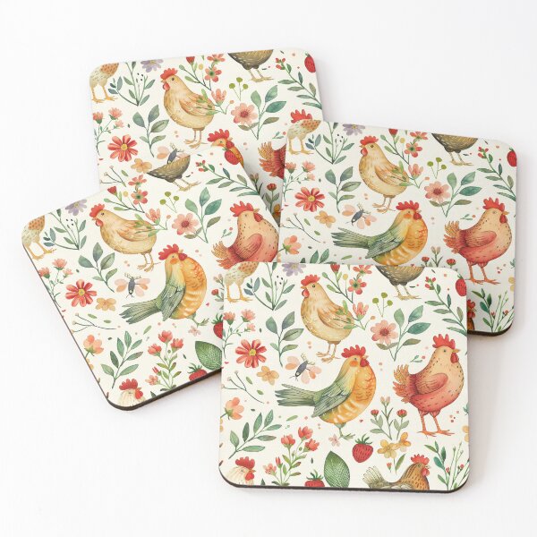 Item preview, Wildflowers and chickens designed and sold by haroulita.