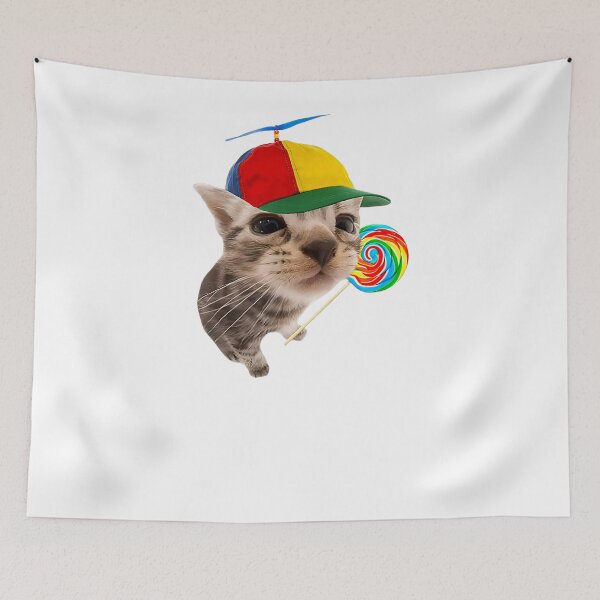 Item preview, Funny Cat Propeller Hat Cute Meme Kitty Lollipop Humor Graphic designed and sold by alber-garnell.