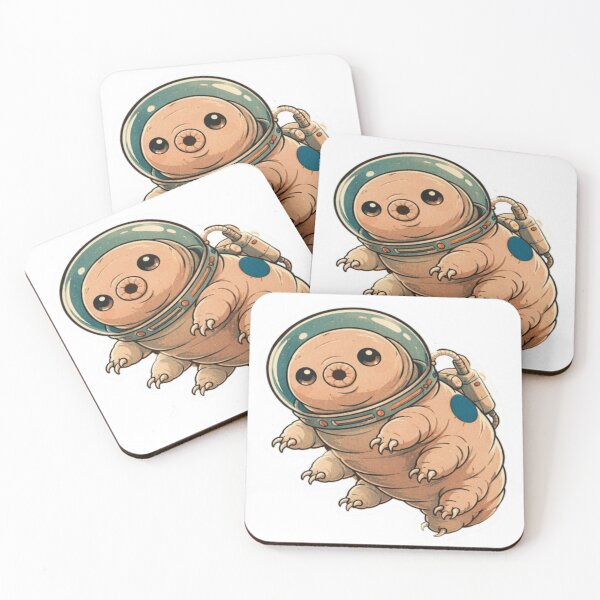 Item preview, Cute Space Tardigrade Astronaut Sticker | Kawaii Water Bear in Spacesuit designed and sold by ArtFreshStudio.
