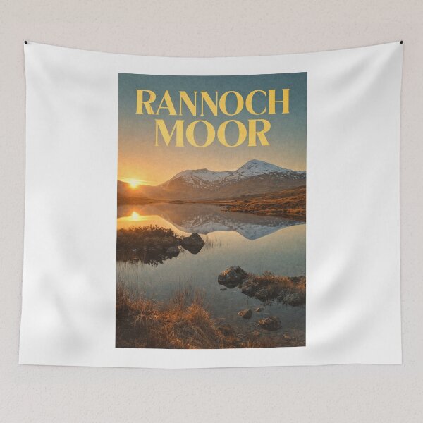 Item preview, Rannoch Moor Glencoe Scotland Winter Peaks Highland Reflection Scene designed and sold by Aryabek.