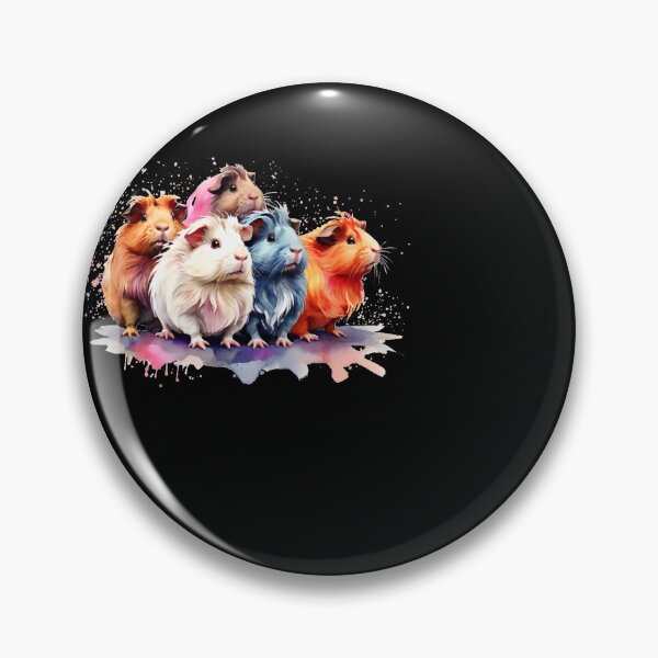 Item preview, Colorful guinea pigs - fluffy watercolor design designed and sold by Rose Design & Photos.