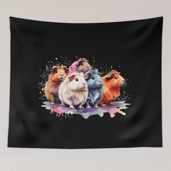 Item preview, Colorful guinea pigs - fluffy watercolor design designed and sold by Rose Design & Photos.