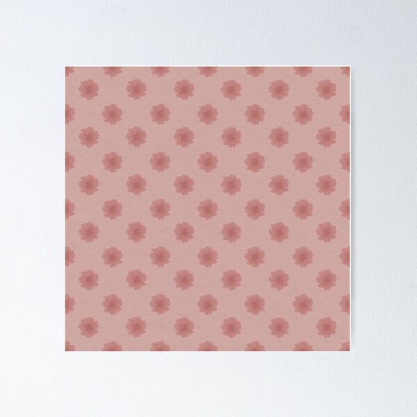 Item preview, rust colored Watercolor Floral Polka Dot Pattern on dusty rose designed and sold by Designs by christel_treiber.