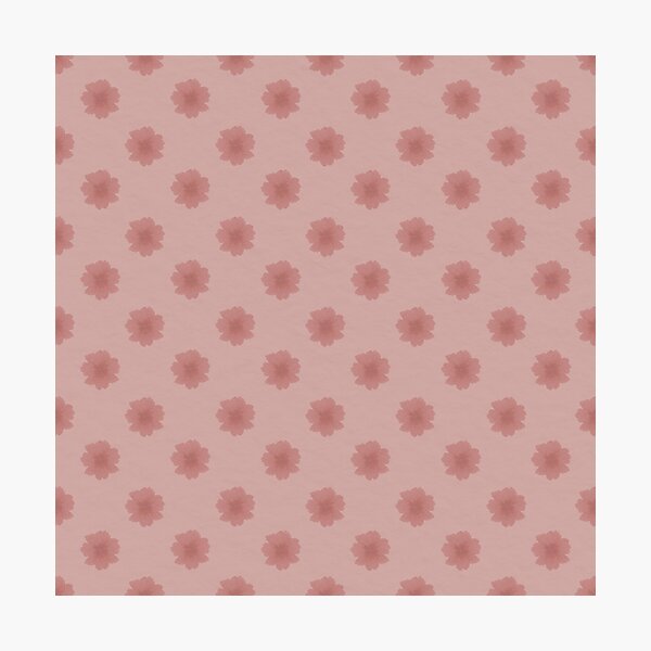 Item preview, rust colored Watercolor Floral Polka Dot Pattern on dusty rose designed and sold by Designs by christel_treiber.