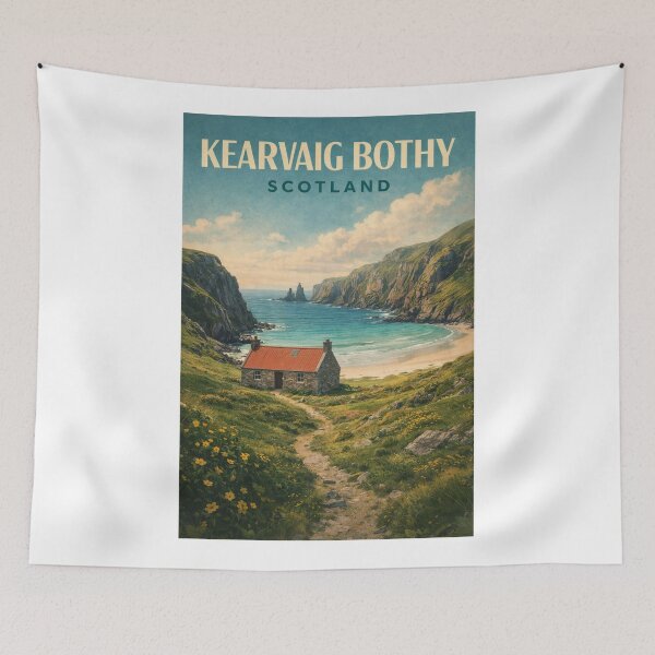 Item preview, Kearvaig Bothy Cape Wrath Sutherland Scotland Remote Coastal Bay designed and sold by Aryabek.