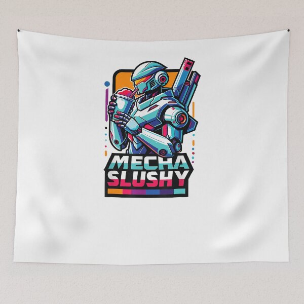 Item preview, Mecha Slushy Robot Futuristic Cyberpunk Robot Drinking Slushie Graphic designed and sold by alber-garnell.