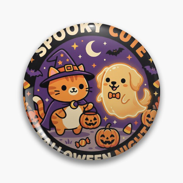 Item preview, Spooky Cute Halloween Cat & Ghost Dog – Kawaii Trick or Treat Night Design designed and sold by Furfolkz.