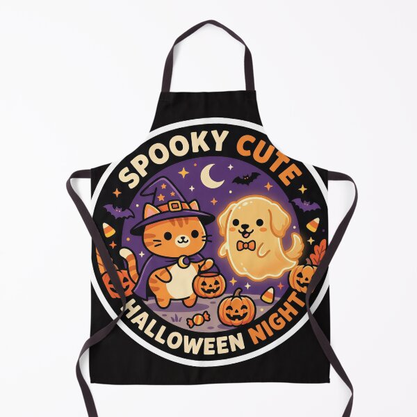 Item preview, Spooky Cute Halloween Cat & Ghost Dog – Kawaii Trick or Treat Night Design designed and sold by Furfolkz.