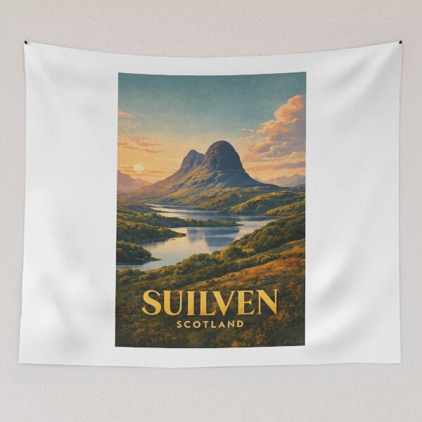 Item preview, Suilven Assynt Sutherland Scotland Northwest Highlands Mountain View designed and sold by Aryabek.