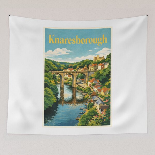 Item preview, Knaresborough River Nidd Viaduct North Yorkshire England Historic Townscape designed and sold by Aryabek.