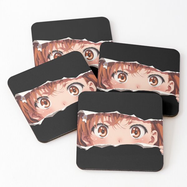 Item preview, Misaka Mikoto A Certain Scientific Railgun Wide Eyes Torn Paper Peek designed and sold by PMartistStudio.