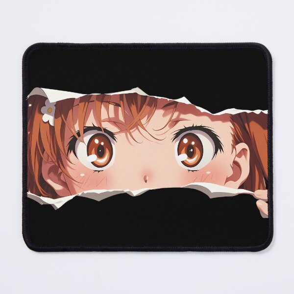Item preview, Misaka Mikoto A Certain Scientific Railgun Wide Eyes Torn Paper Peek designed and sold by PMartistStudio.