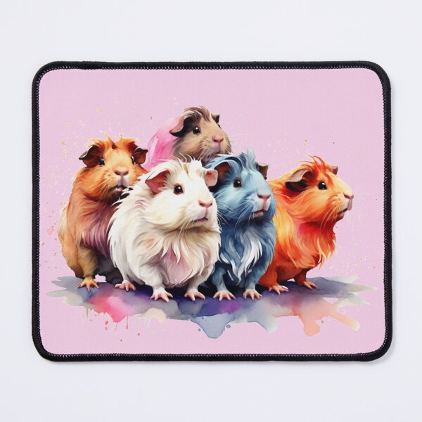 Item preview, Colorful guinea pigs - fluffy watercolor design designed and sold by Rose Design & Photos.