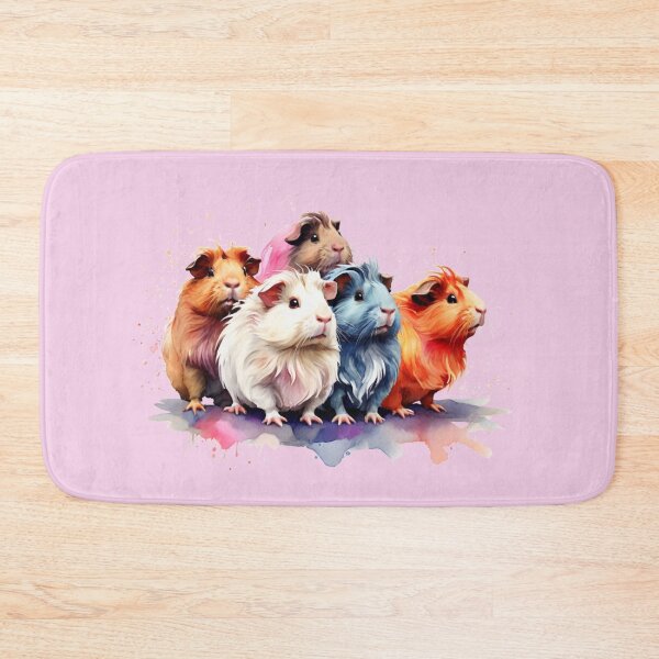 Item preview, Colorful guinea pigs - fluffy watercolor design designed and sold by Rose Design & Photos.