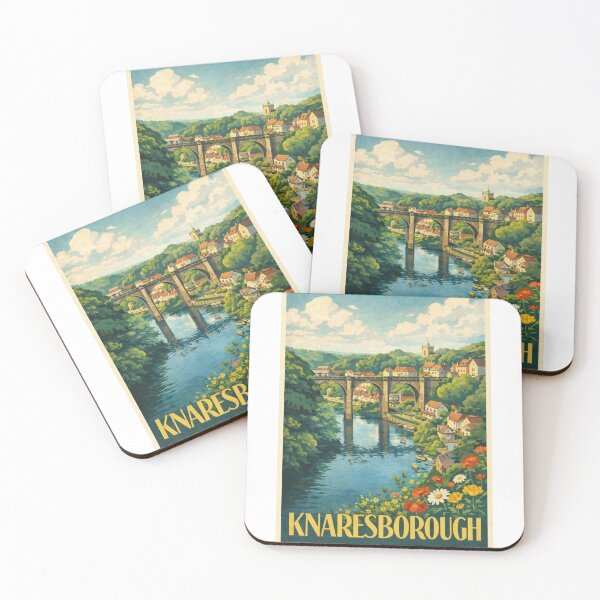 Item preview, Knaresborough River Nidd Yorkshire England Viaduct and Castle View designed and sold by Aryabek.