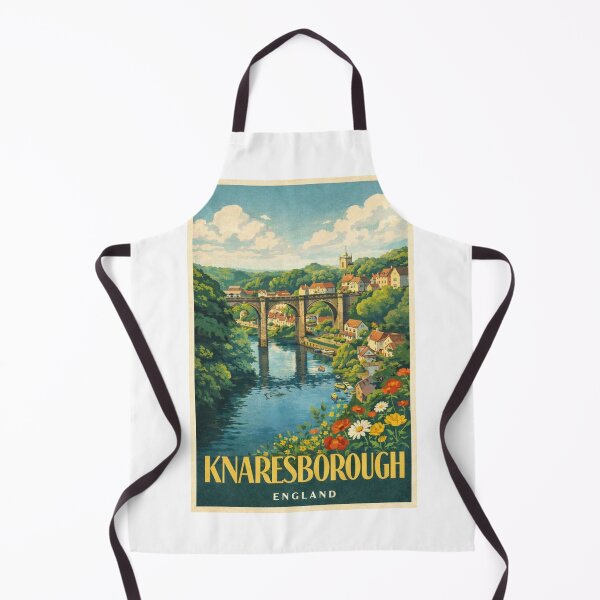 Item preview, Knaresborough River Nidd Yorkshire England Viaduct and Castle View designed and sold by Aryabek.