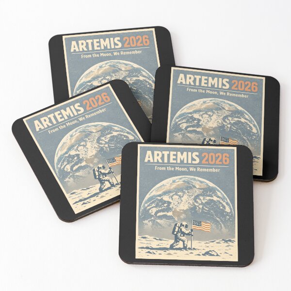 Item preview, From the Moon We Remember Artemis 2026 Retro NASA  designed and sold by JerdbordinShop.