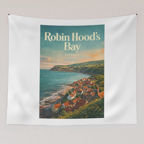 Item preview, Robin Hoods Bay North York Moors Yorkshire England Coastal Village designed and sold by Aryabek.