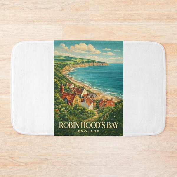 Item preview, Robin Hoods Bay Yorkshire England North York Moors Coastal Cliffs designed and sold by Aryabek.