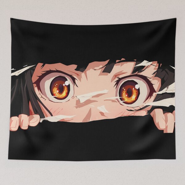 Item preview, Nadeko Sengoku Bakemonogatari Orange Eyes Torn Paper Peek designed and sold by PMartistStudio.
