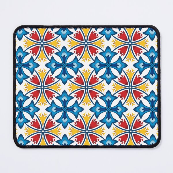 Item preview, Tiled pattern of blue, red and yellow designed and sold by Poplartree.