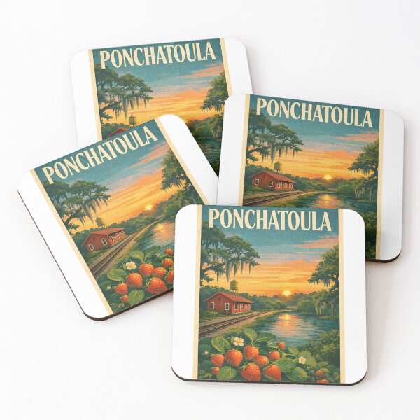 Item preview, Ponchatoula Tangipahoa Parish Louisiana Strawberry Fields Sunset Rail Scene designed and sold by Aryabek.