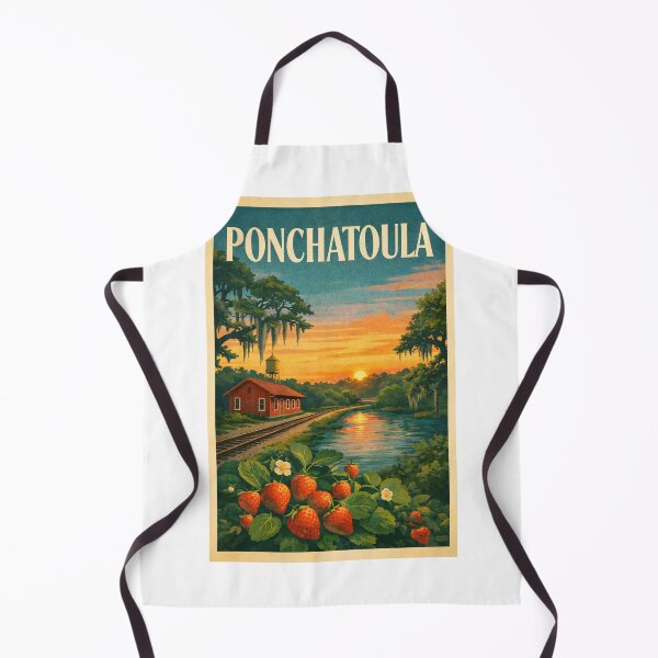 Item preview, Ponchatoula Tangipahoa Parish Louisiana Strawberry Fields Sunset Rail Scene designed and sold by Aryabek.