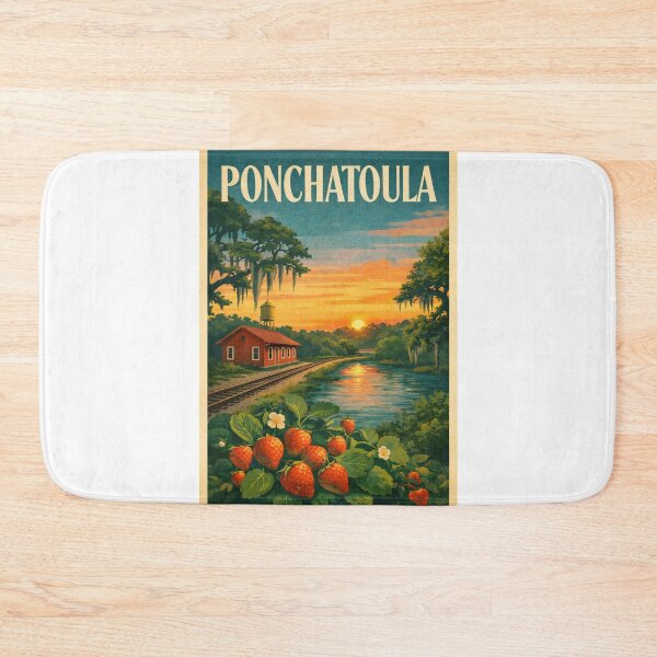 Item preview, Ponchatoula Tangipahoa Parish Louisiana Strawberry Fields Sunset Rail Scene designed and sold by Aryabek.