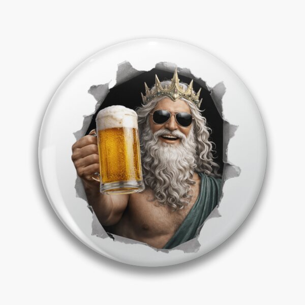 Item preview, Poseidon Drinking Beer King God Funny Meme Party designed and sold by dal-koz-ar.