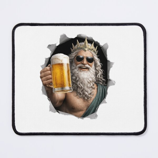 Item preview, Poseidon Drinking Beer King God Funny Meme Party designed and sold by dal-koz-ar.