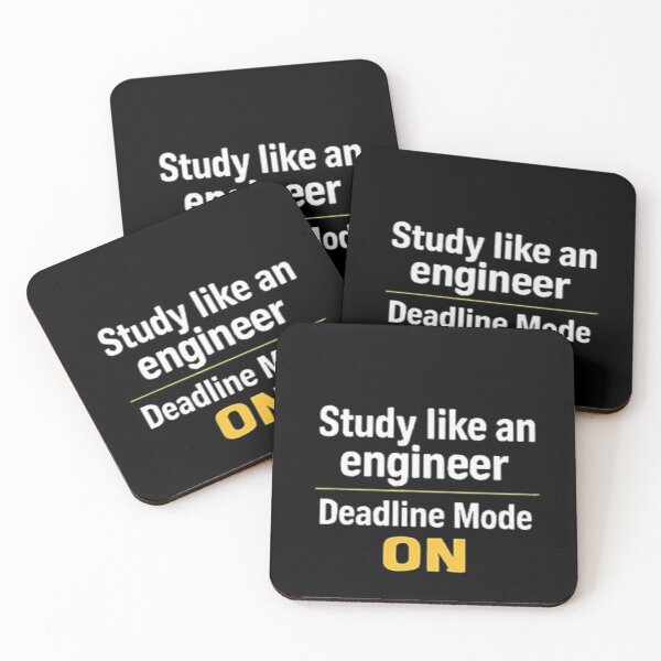 Item preview, Study Like An Engineer: Deadline Mode ON - Late Night Student Humor Design designed and sold by Amr Darwish Graphic designer.