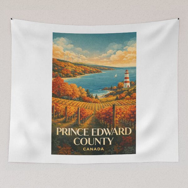 Item preview, Prince Edward County Ontario Canada Bay of Quinte Vineyard Coastline designed and sold by Aryabek.